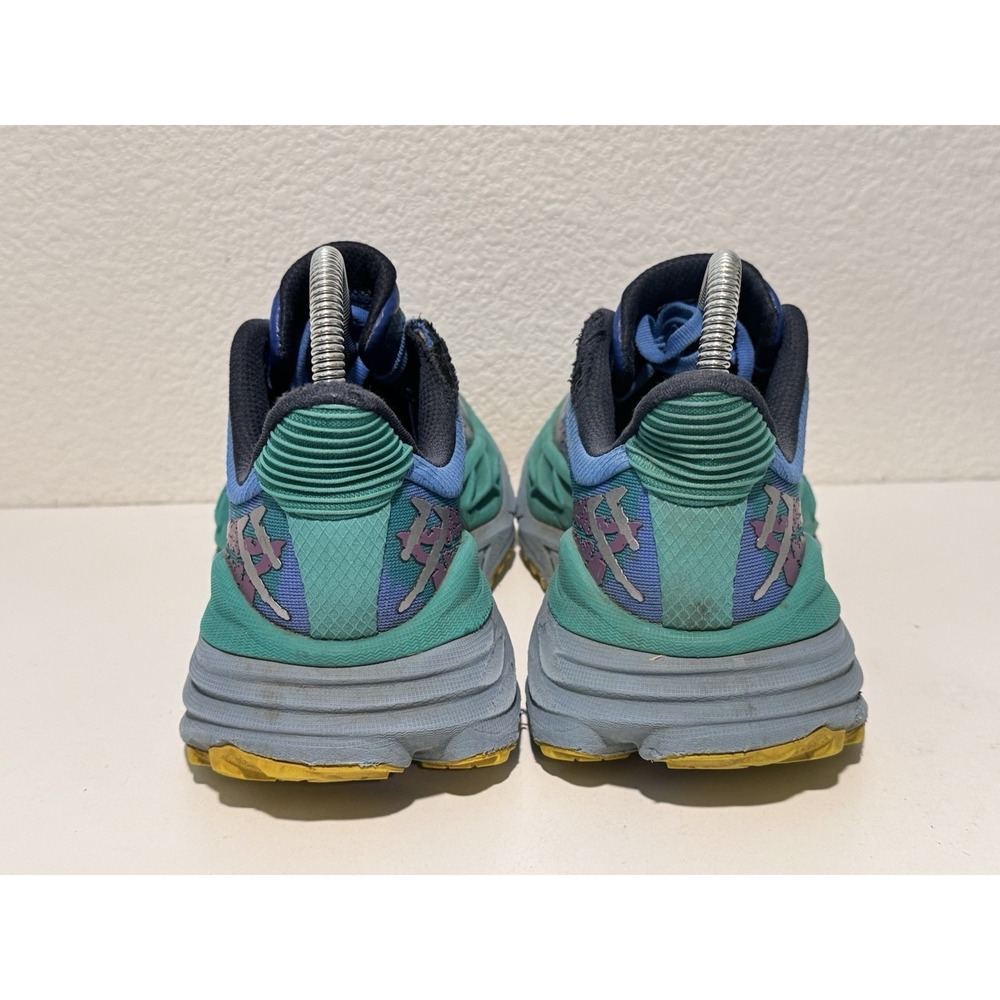 Hoka One Stinson 7 Trail Running Shoe Sz 8 Virtual Blue Tech Green 114153 - Picture 7 of 14